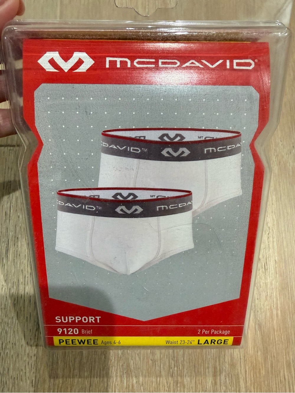 NEW McDavid Cup Underwear 2 Pack, Peewee Large